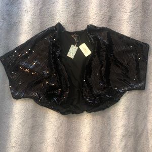 Black Sequin Shrug